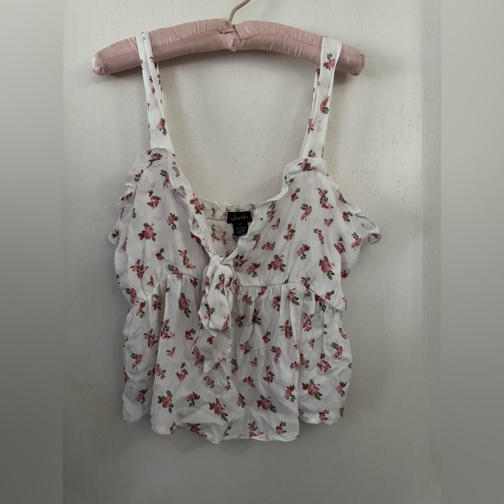 BNWOT - J. Crew White Floral Camisole Top